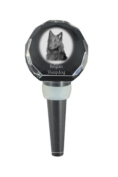 Art - Dog Dop de sticlă din cristal Art-Dog, Belgian Tervuren, cu gravură de ...