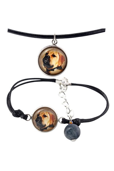 Art - Dog Set colier și brățară Art-Dog Bullmastiff cu fotografie de câine