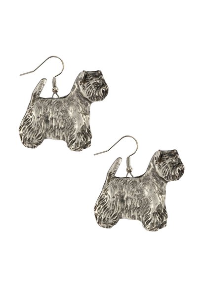Art - Dog Art-Dog Cercei lungi argintați cu terrier alb West Highland și câine