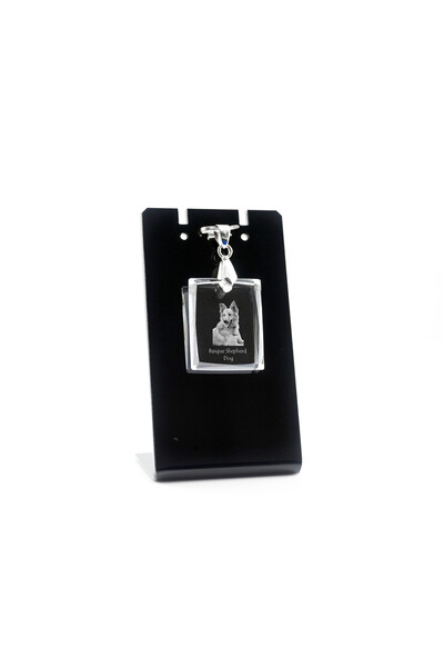 Art - Dog Colier cu pandantiv de cristal Art-Dog, câine de pastur basc, cu gr...