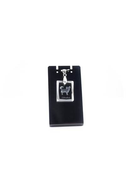 Art - Dog Colier cu pandantiv de cristal Chihuahua cu păr scurt Art-Dog, cu g...