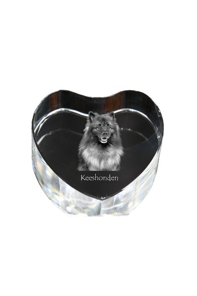 Art - Dog Prespapier Inimă de Cristal Art-Dog Keeshond cu Gravură Câine - Cri...