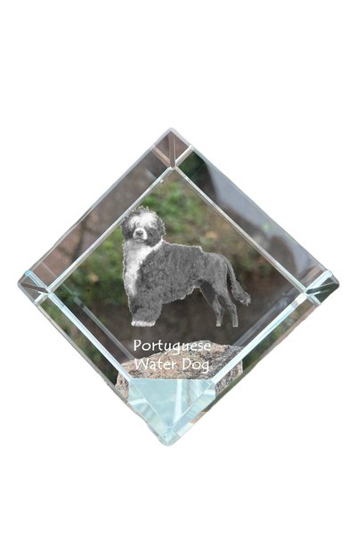 Art - Dog Prespapier Cub de Cristal Art-Dog, Câine Portughez cu Gravură Câine