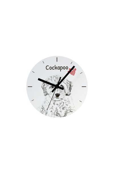 Art - Dog Ceas de perete Art-Dog Cockapoo cu imprimeu de câine - cadran din M...
