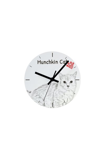 Art - Dog Ceas de perete Art-Dog Munchkin cu pisică și imprimeu de pisică - C...