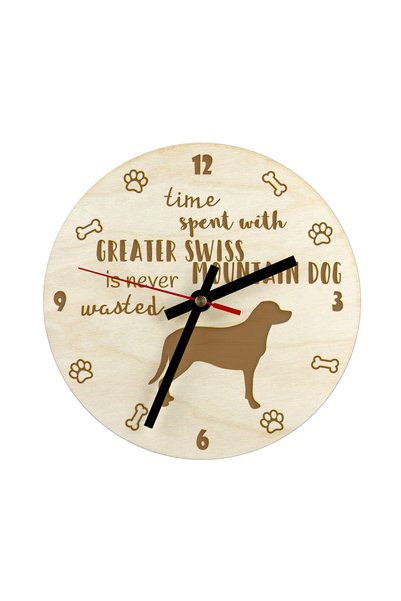 Art - Dog Art-Dog Câine Elvețian de Munte Mare Ceas din Placaj de Mesteacăn G...