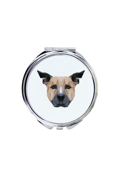 Art - Dog Art-Dog Oglindă de buzunar Staffordshire Bull Terrier cu design geo...