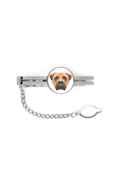 Art - Dog Art-Dog Agrafă de cravată Bullmastiff cu portret geometric de câine...