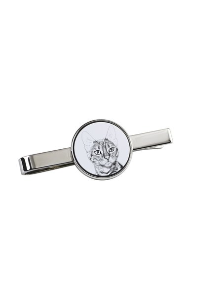 Art - Dog Art-Dog Clip de cravată Toyger cu imprimeu de pisică - Metal rezist...