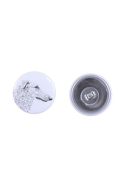 Art - Dog Cercei rotunzi Art-Dog cu Borzoi și imagine de câine - Metal acoper...