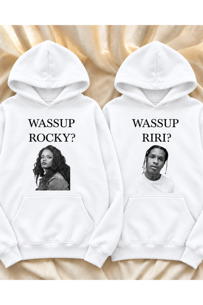 Vordevia What's up, Riri? What's up, Rocky? "Dear Couple" Printed 2-Piece Set...