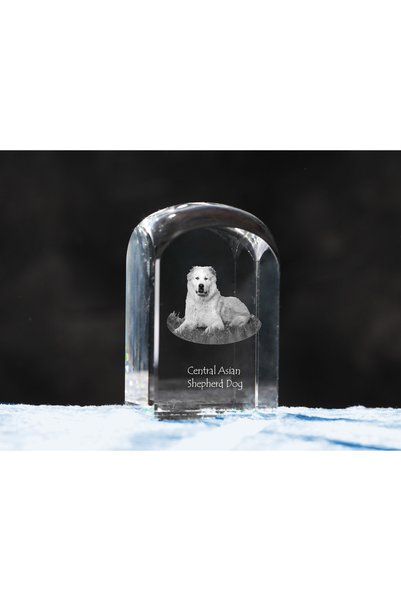 Art - Dog Prespapier de cristal Art-Dog, câine de pastur central-asiatic, cu ...