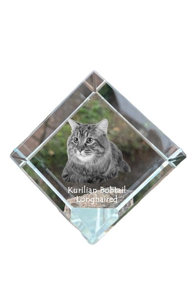Art - Dog Prespapier Cub de Cristal Art-Dog cu Gravură Pisică Kurilian Bobtai...