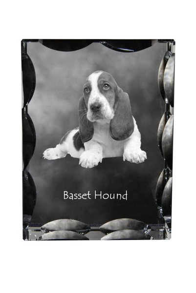 Art - Dog Art-Dog Cristal dreptunghiular cu margini decorative, Basset Hound ...