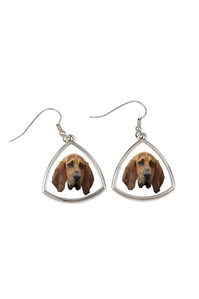 Art - Dog Cercei Art-Dog Bloodhound cu portret geometric de câine - Bijuterii...