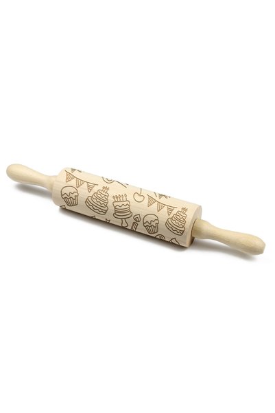 Art - Dog Art-Dog Rolling Pin Aniversar 2 - Rolling Pin din lemn de fag grava...