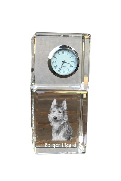 Art - Dog Ceas de cristal Art-Dog Berger Picard, de masă, cu gravură cu câine
