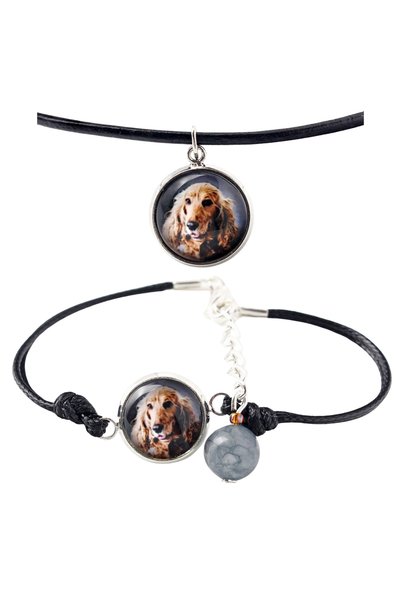 Art - Dog Set colier și brățară Art-Dog Cocker Spaniel Englez cu fotografie d...