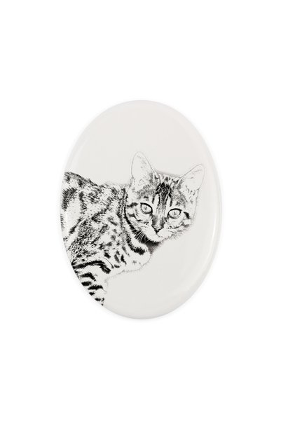Art - Dog Placă comemorativă din ceramică Art-Dog cu pisică Bengal și imprime...