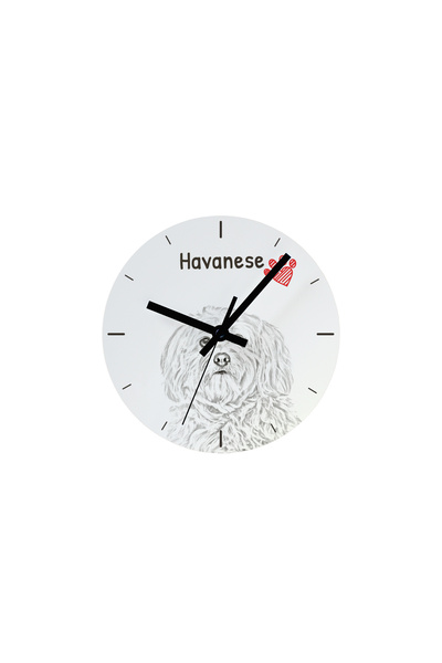 Art - Dog Ceas de perete Art-Dog Havanese cu imprimeu de câine - Cadran din M...