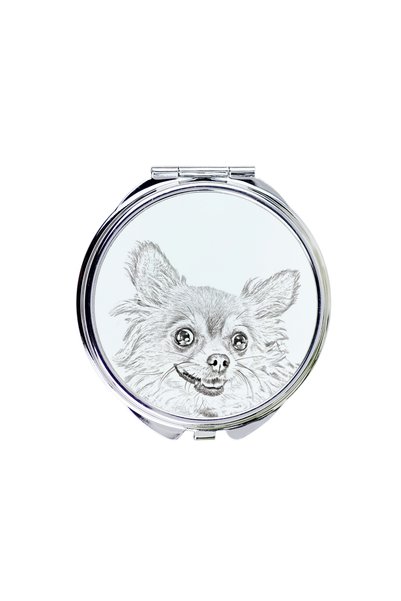 Art - Dog Art-Dog Oglindă de buzunar cu Chihuahua cu păr lung și imprimeu cu ...