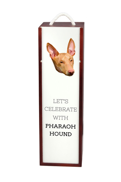 Art - Dog Cutie de vin din lemn Art-Dog Pharaoh Hound cu design geometric cu ...