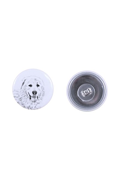 Art - Dog Cercei rotunzi Art-Dog cu imagine de câine Mastif Pirineu - Metal a...