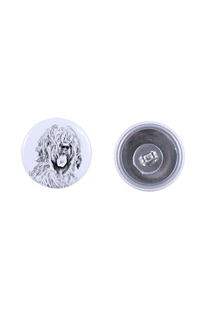Art - Dog Cercei rotunzi Art-Dog cu imagine de câine - Metal acoperit cu foli...