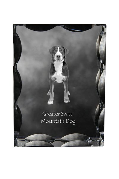 Art - Dog Art-Dog Cristal dreptunghiular cu margini decorative, Câine elveția...