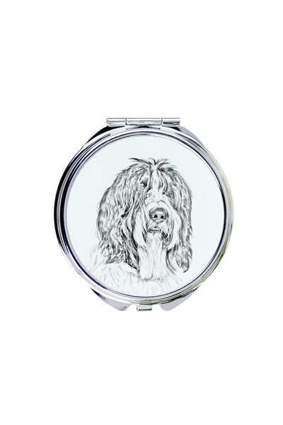 Art - Dog Art-Dog Schapendoes Oglindă de buzunar cu imprimeu de câine - Oglin...
