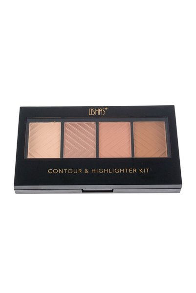 Ushas Paleta Contouring si Highlighter 16g, 4 Nuante pentru Contur si Iluminare