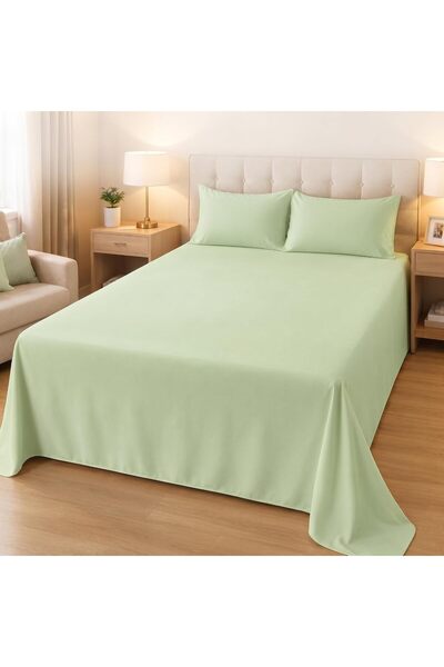 EBREEZZ Flat bed sheet 240x260 cm with 2 queen size pillowcases 50x75 cm from