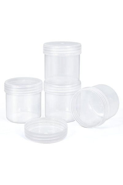 X SPRING Plastic Containers, 4 PCS 100ml Food Safe PP Storage Boxes, Leak-Pro...