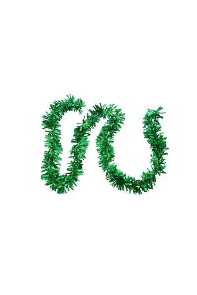Flippy Christmas tinsel, Leski, green, size: 2 m x 9 cm material: PVC foil, i...