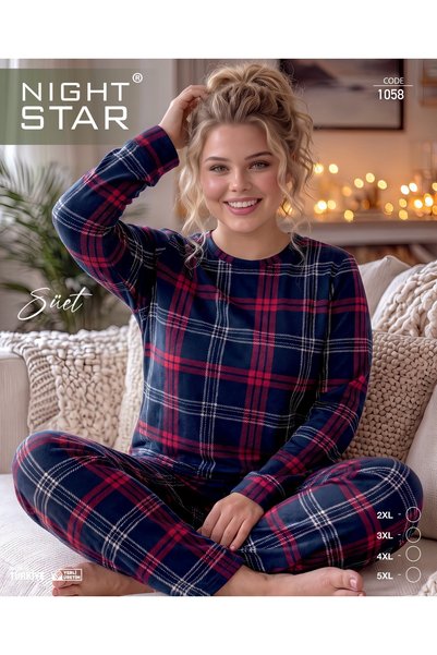 Night Star Nova New Year's-Themed Super Soft Plus-Size Pajama Set