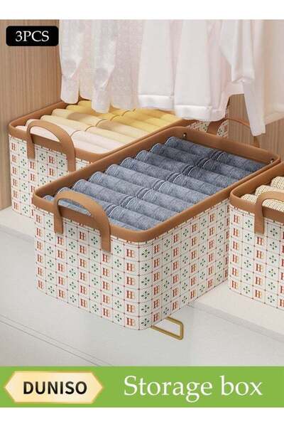 Generic DUNISO 3 Pcs Wardrobe Clothes Organizer,Multifunctional Foldable Stor...
