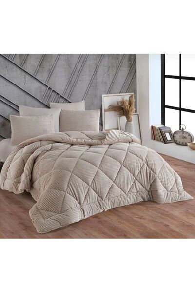 Hobby ÇİFT KİŞİLİK YORGAN SETİ ÇİFT TARAFLI TÜYLÜ SOFT PREMIUM