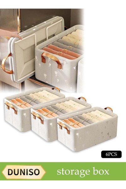 Generic DUNISO 6 Pcs Wardrobe Clothes Organizer, oxford cloth foldable storag...