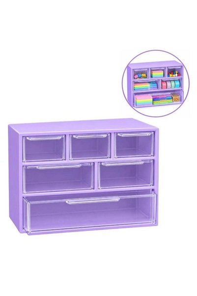 Generic Lukadah 6 Compartment Drawer Organizer, Clear Plastic Storage Drawers