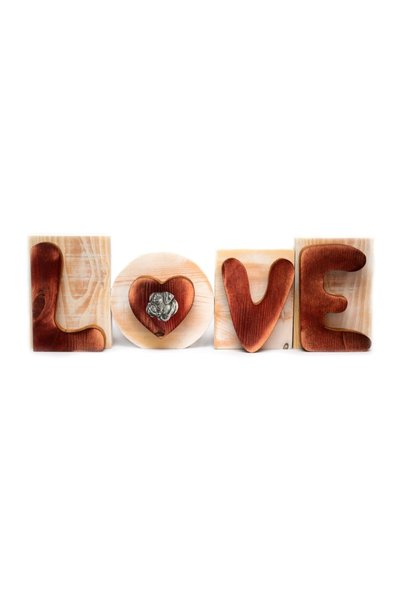 Art - Dog Art-Dog Bullmastiff - Placă din lemn LOVE - Design 4285