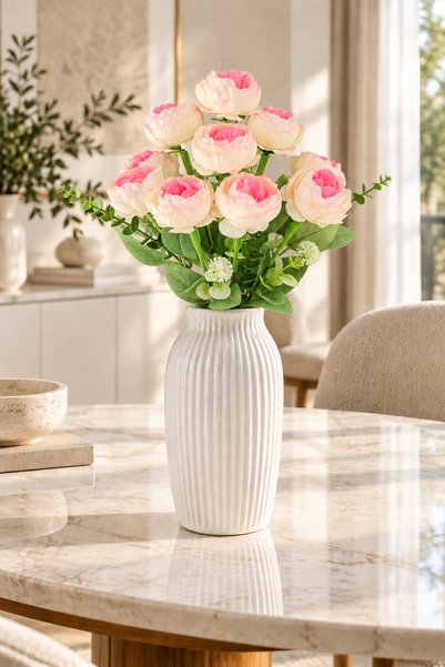 MD Aspiz Flowers Yapay Çiçek 10lu Lüx Şakayık Demeti 41 cm ( Saksısız ) Bitki...