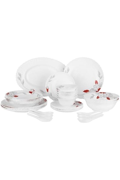 DELCASA Dc2213 Opalware Dinner Set 33-Pieces