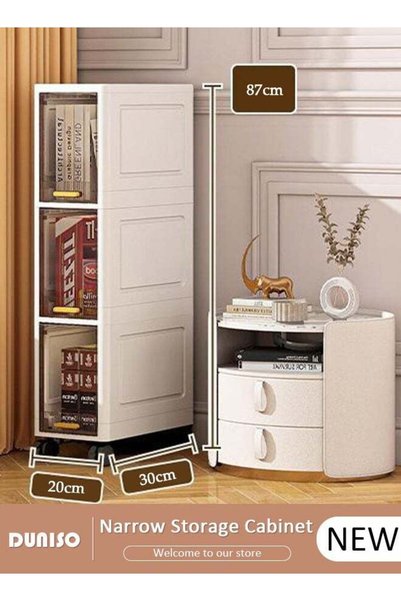 Generic DUNISO Narrow Storage Cabinet ,Crack Storage Box With Doors,Slim Stor...