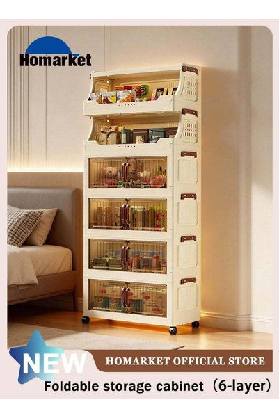 Generic HomarKet 6 Tier Storage Bins with Lids, Stackable Closet Organizers a...