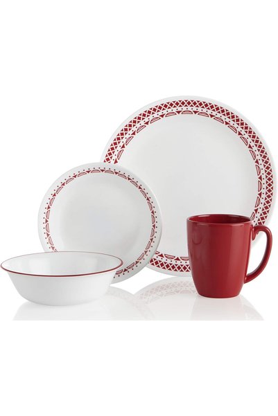 Corelle 3400 Cordoba Chip & Break Resistant 16pc Dinner Set, Service for 4, V...
