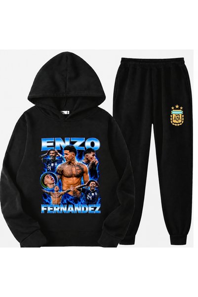 PANDORICA Set din două piese pentru copii cu imprimeu Enzo Fernández: hanorac...