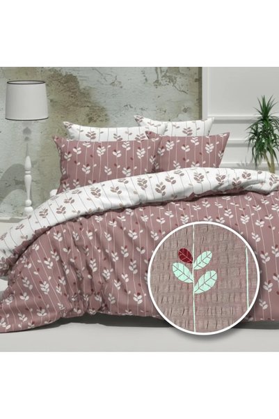 RALEX PUCIOASA Lenjerie de pat creponată 100% bumbac, cu husă – Model CREP61