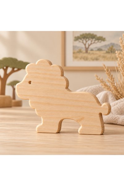 websunday Paintable Wooden Toys, Safari Animals, Handmade Natural, Gift Toys