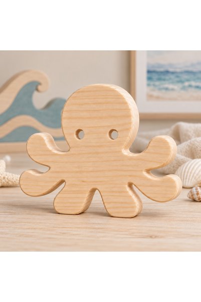 websunday Wooden Paintable Toys, Sea Animals, Handmade Natural, Gift Toys