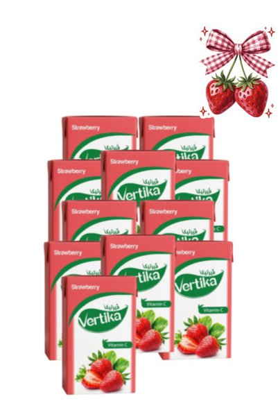 vertika 11 قطعة من الفراولة مع فيتامين سي، 6 أظرف